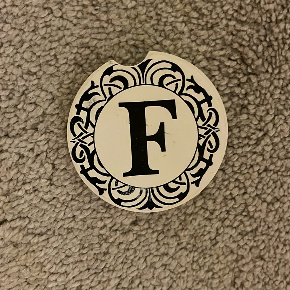 Ceramic "F" Car Coaster